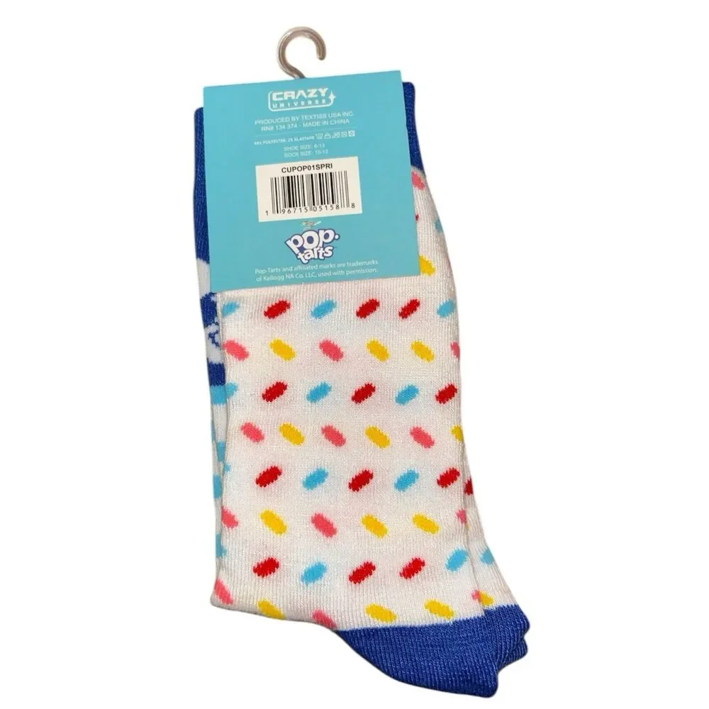 1x Pop Tarts Novelty Crew Socks Adult Set Size 6-12